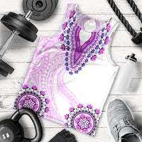 Africa Dashiki Men Tank Top With Polynesian Pattern Pink Version LT05 - Polynesian Pride