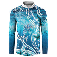 Polynesia World Ocean Day Button Sweatshirt Ocean Style