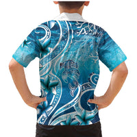 Polynesia World Ocean Day Family Matching Mermaid Dress and Hawaiian Shirt Ocean Style