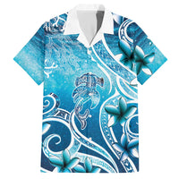 Polynesia World Ocean Day Family Matching Off The Shoulder Long Sleeve Dress and Hawaiian Shirt Ocean Style