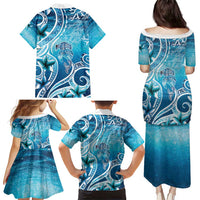 Polynesia World Ocean Day Family Matching Puletasi and Hawaiian Shirt Ocean Style