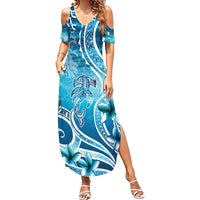 Polynesia World Ocean Day Family Matching Summer Maxi Dress and Hawaiian Shirt Ocean Style