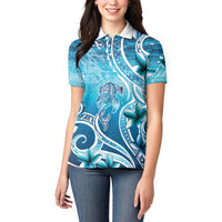 Polynesia World Ocean Day Women Polo Shirt Ocean Style