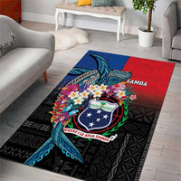Samoa Area Rug Humpback Whale Siapo Pattern
