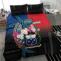 Samoa Bedding Set Humpback Whale Siapo Pattern