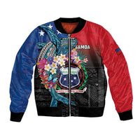 Samoa Bomber Jacket Humpback Whale Siapo Pattern