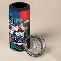 Samoa 4 in 1 Can Cooler Tumbler Humpback Whale Siapo Pattern