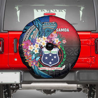 Samoa Spare Tire Cover Humpback Whale Siapo Pattern