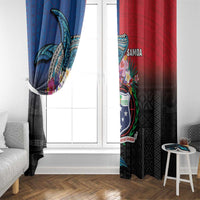 Samoa Window Curtain Humpback Whale Siapo Pattern