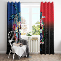 Samoa Window Curtain Humpback Whale Siapo Pattern