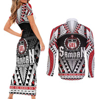 Samoa Independence Day Couples Matching Short Sleeve Bodycon Dress and Long Sleeve Button Shirt Proud To Be Samoan