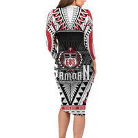 Samoa Independence Day Long Sleeve Bodycon Dress Proud To Be Samoan