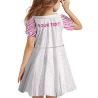Personalised New Zealand Aotearoa Family Matching Off Shoulder Maxi Dress and Hawaiian Shirt Nurse Tribal Pink Version
