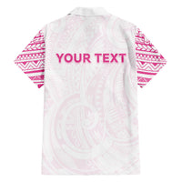 Personalised New Zealand Aotearoa Family Matching Tank Maxi Dress and Hawaiian Shirt Nurse Tribal Pink Version