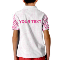 Personalised New Zealand Aotearoa Kid Polo Shirt Nurse Tribal Pink Version LT05 - Polynesian Pride