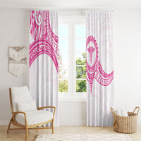 New Zealand Aotearoa Window Curtain Nurse Tribal Pink Version