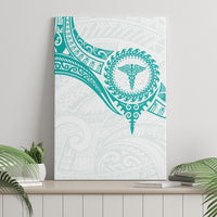 New Zealand Aotearoa Canvas Wall Art Nurse Tribal Teal Version LT05 - Polynesian Pride