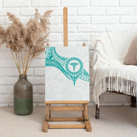 New Zealand Aotearoa Canvas Wall Art Nurse Tribal Teal Version LT05 - Polynesian Pride