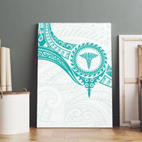 New Zealand Aotearoa Canvas Wall Art Nurse Tribal Teal Version LT05 - Polynesian Pride