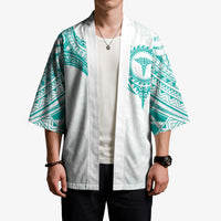 Personalised New Zealand Aotearoa Kimono Nurse Tribal Teal Version LT05 - Polynesian Pride