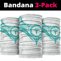New Zealand Aotearoa Neck Gaiter Nurse Tribal Teal Version LT05 package One Size: 25*50cm Teal - Polynesian Pride
