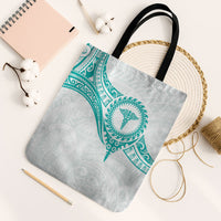 New Zealand Aotearoa Tote Bag Nurse Tribal Teal Version LT05 Black Strap One Size Teal - Polynesian Pride
