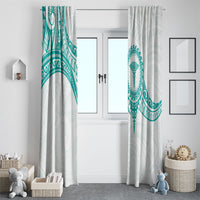 New Zealand Aotearoa Window Curtain Nurse Tribal Teal Version LT05 - Polynesian Pride