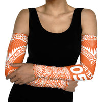 Personalised Tonga Tailulu College Arm Sleeves Tongan Kupesi Pattern