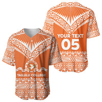 Personalised Tonga Tailulu College Baseball Jersey Tongan Kupesi Pattern