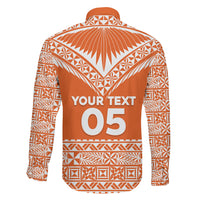 Personalised Tonga Tailulu College Family Matching Long Sleeve Bodycon Dress and Hawaiian Shirt Tongan Kupesi Pattern