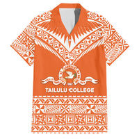 Personalised Tonga Tailulu College Family Matching Short Sleeve Bodycon Dress and Hawaiian Shirt Tongan Kupesi Pattern