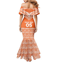 Personalised Tonga Tailulu College Mermaid Dress Tongan Kupesi Pattern