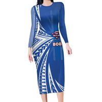 Personalised Hawaii 808 Family Matching Long Sleeve Bodycon Dress and Hawaiian Shirt Unique Style