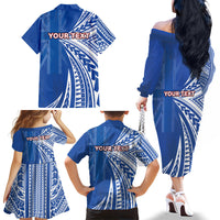 Personalised Hawaii 808 Family Matching Off The Shoulder Long Sleeve Dress and Hawaiian Shirt Unique Style