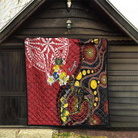 Tonga Ngatu And Australia Aboriginal Quilt Tongan Dove And Kangaroo Together LT05 - Polynesian Pride