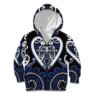 Custom Aotearoa Ngati Tuwharetoa Kid Hoodie Maori Tribal Pattern