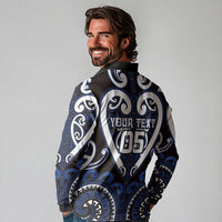 Custom Aotearoa Ngati Tuwharetoa Long Sleeve Polo Shirt Maori Tribal Pattern