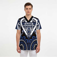 Custom Aotearoa Ngati Tuwharetoa Scrub Top Maori Tribal Pattern LT05 - Polynesian Pride