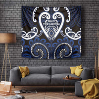 Aotearoa Ngati Tuwharetoa Tapestry Maori Tribal Pattern LT05 Navy - Polynesian Pride