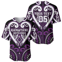 Custom Aotearoa Rangitane Baseball Jersey Maori Tribal Pattern LT05 - Polynesian Pride