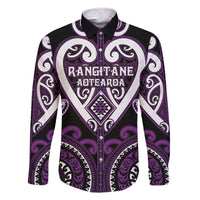 Custom Aotearoa Rangitane Family Matching Off The Shoulder Long Sleeve Dress and Hawaiian Shirt Maori Tribal Pattern