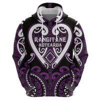 Custom Aotearoa Rangitane Hoodie Maori Tribal Pattern