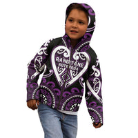 Custom Aotearoa Rangitane Kid Hoodie Maori Tribal Pattern