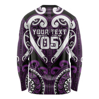 Custom Aotearoa Rangitane Long Sleeve Shirt Maori Tribal Pattern LT05 - Polynesian Pride