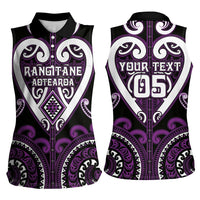 Custom Aotearoa Rangitane Women Sleeveless Polo Shirt Maori Tribal Pattern LT05 - Polynesian Pride