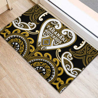 Aotearoa Taranaki Rubber Doormat Maori Tribal Pattern