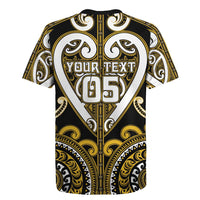 Custom Aotearoa Taranaki Rugby Jersey Maori Tribal Pattern