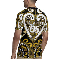 Custom Aotearoa Taranaki Rugby Jersey Maori Tribal Pattern