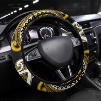 Aotearoa Taranaki Steering Wheel Cover Maori Tribal Pattern