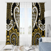 Aotearoa Taranaki Window Curtain Maori Tribal Pattern